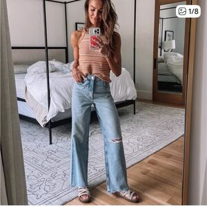 MOTHER Spinner Zip Sneak Chew Jeans in We Bounced 25